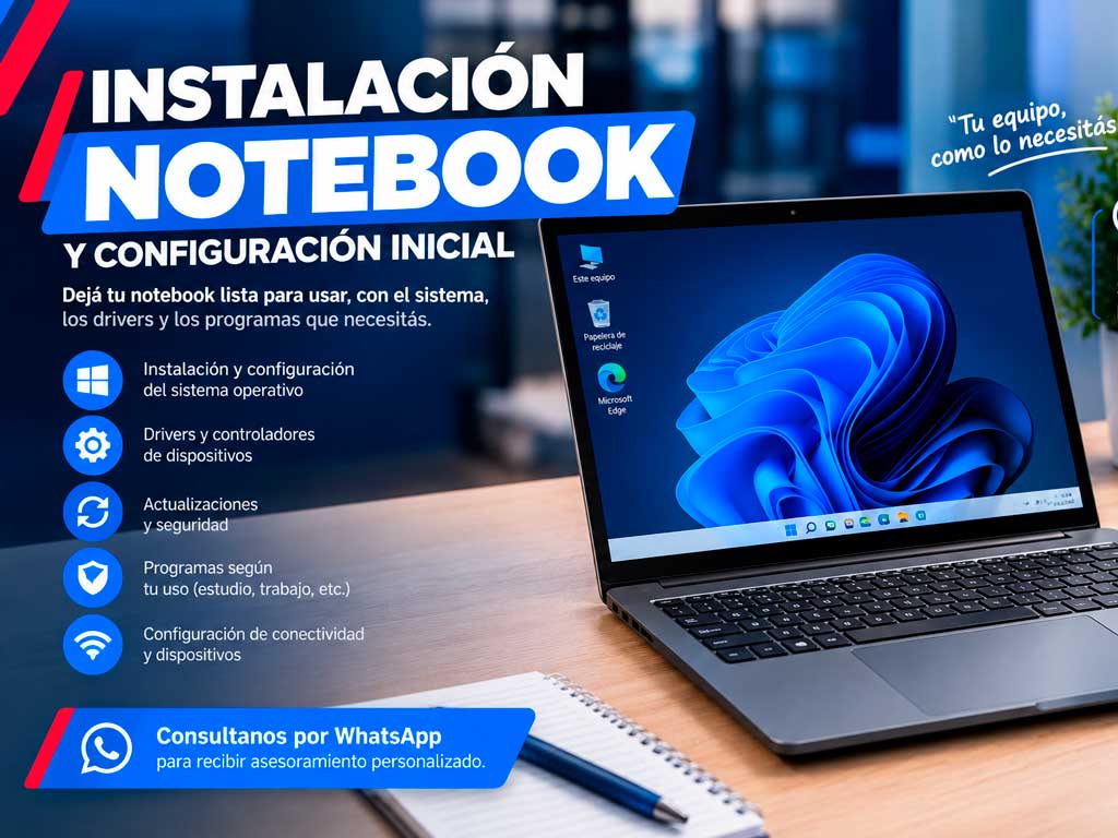 Instalacion notebook y configuración inicial